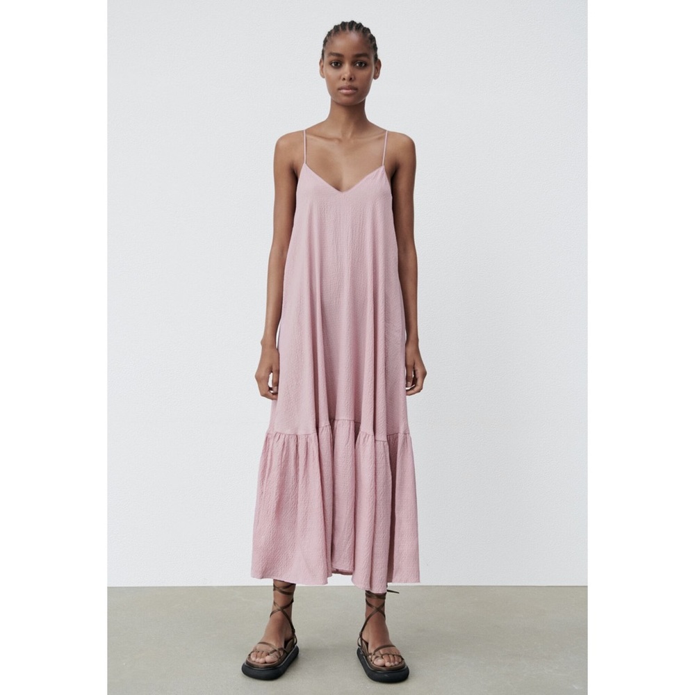 Zara Textured Midi Dress